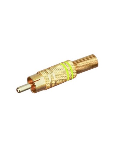 CONECTOR RCA/M METALICO 6mm DORADO C/MUELLE  AM 