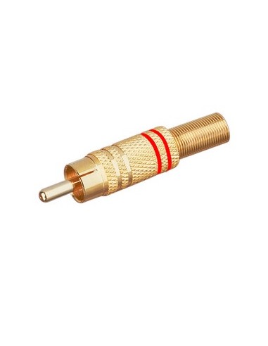 CONECTOR RCA/M METALICO 6mm DORADO C/MUELLE  RO 