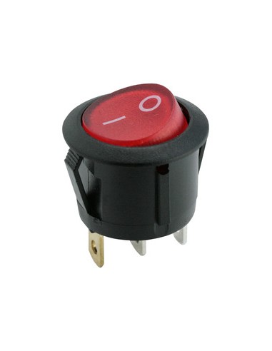 INTERRUPTOR MINI BASCULANTE REDONDO 1C 2P ON-OFF R