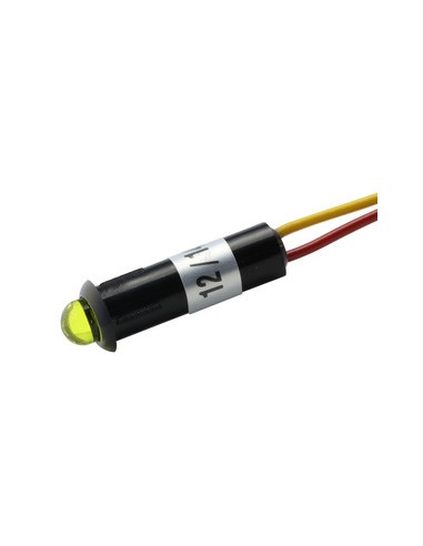 PILOTO LED C/CABLE 12V CC AMARILLO