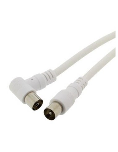 CABLE TV M/H ACODADO BLANCO  1 5M 