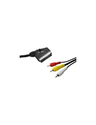 CABLE EURO/M PALANCA IN/OUT - 3 RCA/M  1 5M 