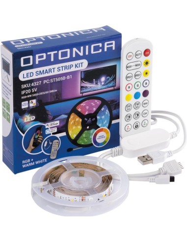 KIT TIRA LED TV IP20 5050 RGB  2M  ALI CON OPTONIC