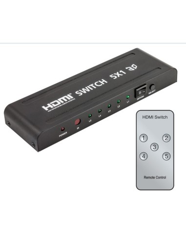 CONMUTADOR AUTOMATICO HDMI 5 ENT  1 SALIDA   MANDO