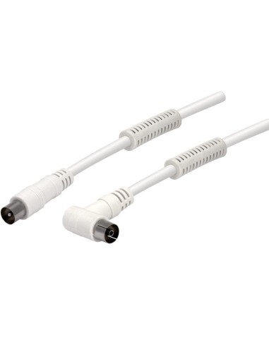 CABLE TV M/H RECTO/ACODADO BLANCO  2 5M  HQ