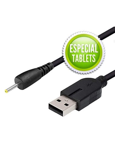 CABLE ALIMENTACION USB A JACK PARA TABLET NEGRO