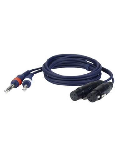 CABLE 2 CANON/H - 2 JACK/M MONO 6 3  1 5M 