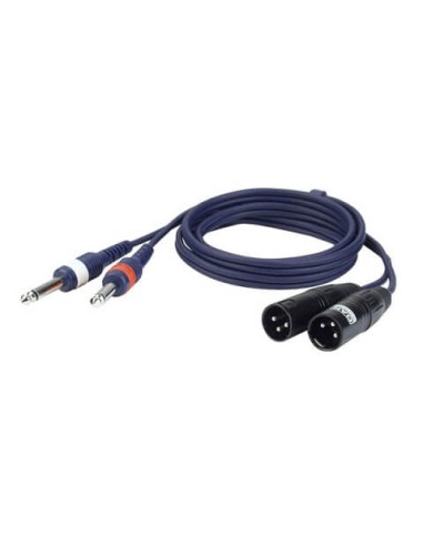 CABLE 2 CANON/M - 2 JACK/M MONO 6 3  3M 