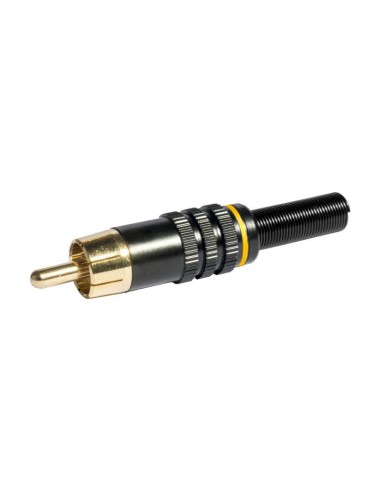 CONECTOR RCA/M ANILLO AMARILLO Ø 6 0 mm