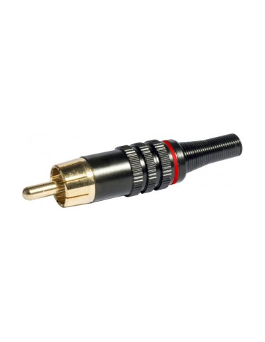 CONECTOR RCA/M ANILLO ROJO Ø 4 5 mm