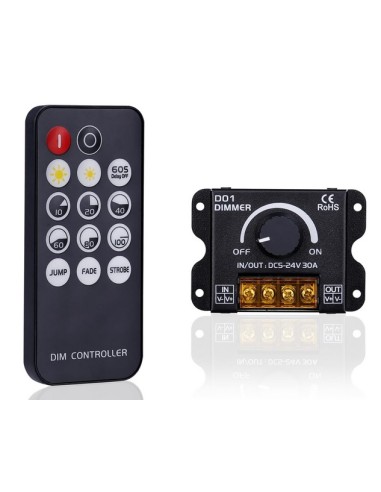 CONTROLADOR LED DIMMER   MANDO DISTANCIA 5/12/24V