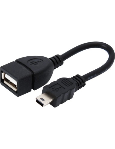 CABLE OTG USB A/H - MINI USB B/M  15CM 