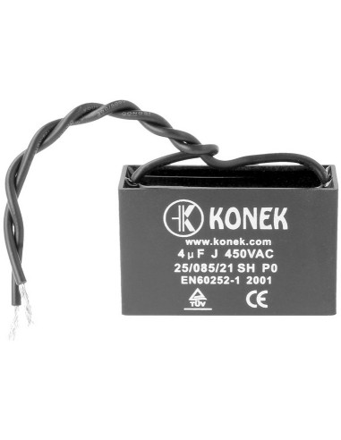 CONDENSADOR ARRANQUE CUADRADO CABLE 10uF 450V KONE