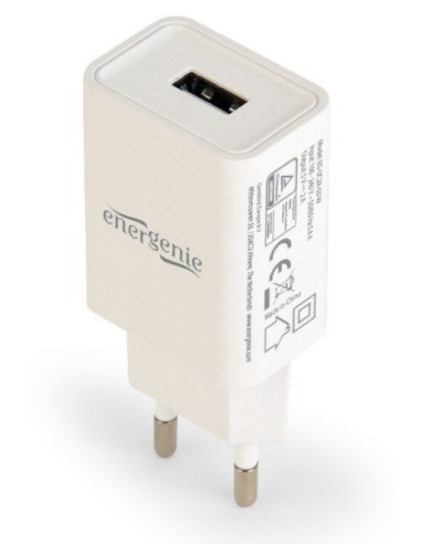 CARGADOR RED USB 2 1A ENERGENIE BLANCO