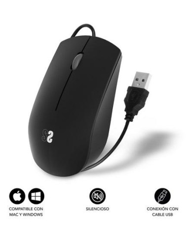 RATON OPTICO 1200dpi USB SNIPE NATEC NEGRO