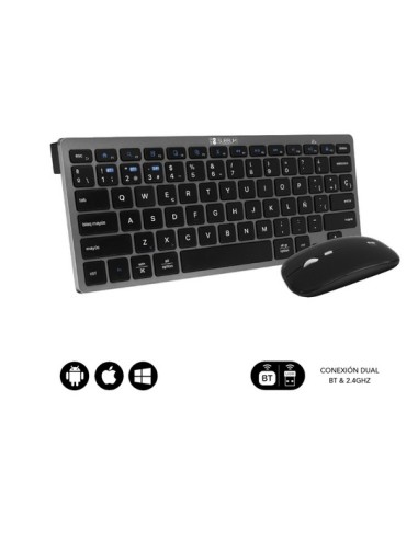 TECLADO   RATON BLUETOOTH SUBKBC SUBBLIM NEGRO