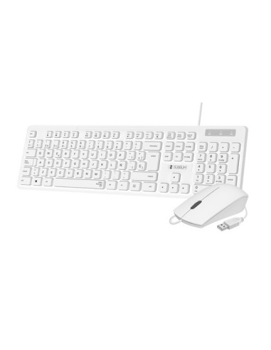 TECLADO   RATON USB CSSK02 SUBBLIM BLANCO